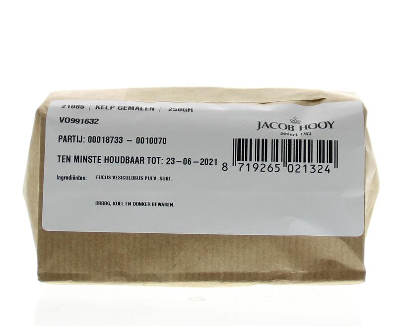 Ground kelp from Jacob Hooy, 250g, a natural seaweed seasoning for cooking and food enrichment.