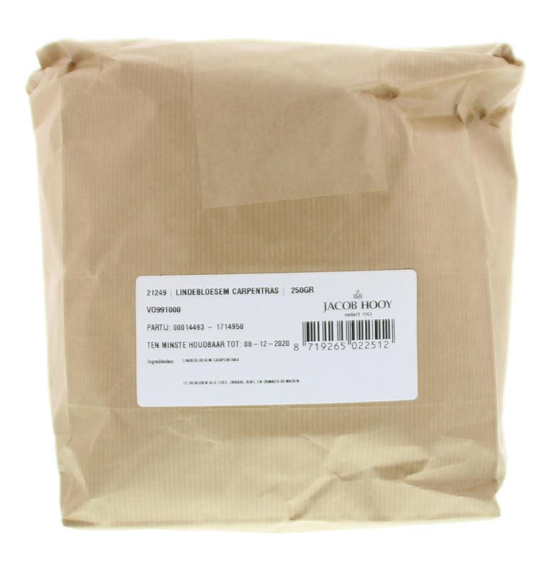 Jacob Hooy Lindebloesem kruiden en maaltijdmixen in 250g verpakking, dried lindebloesem flowers for culinary and herbal use