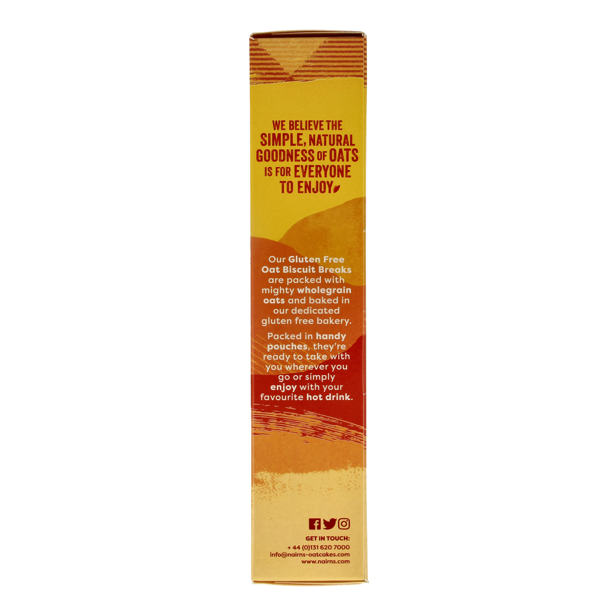 Nairns Ginger Biscuit Breaks in 160g package, natural ginger-flavored koeken biscuits with crunchy texture.