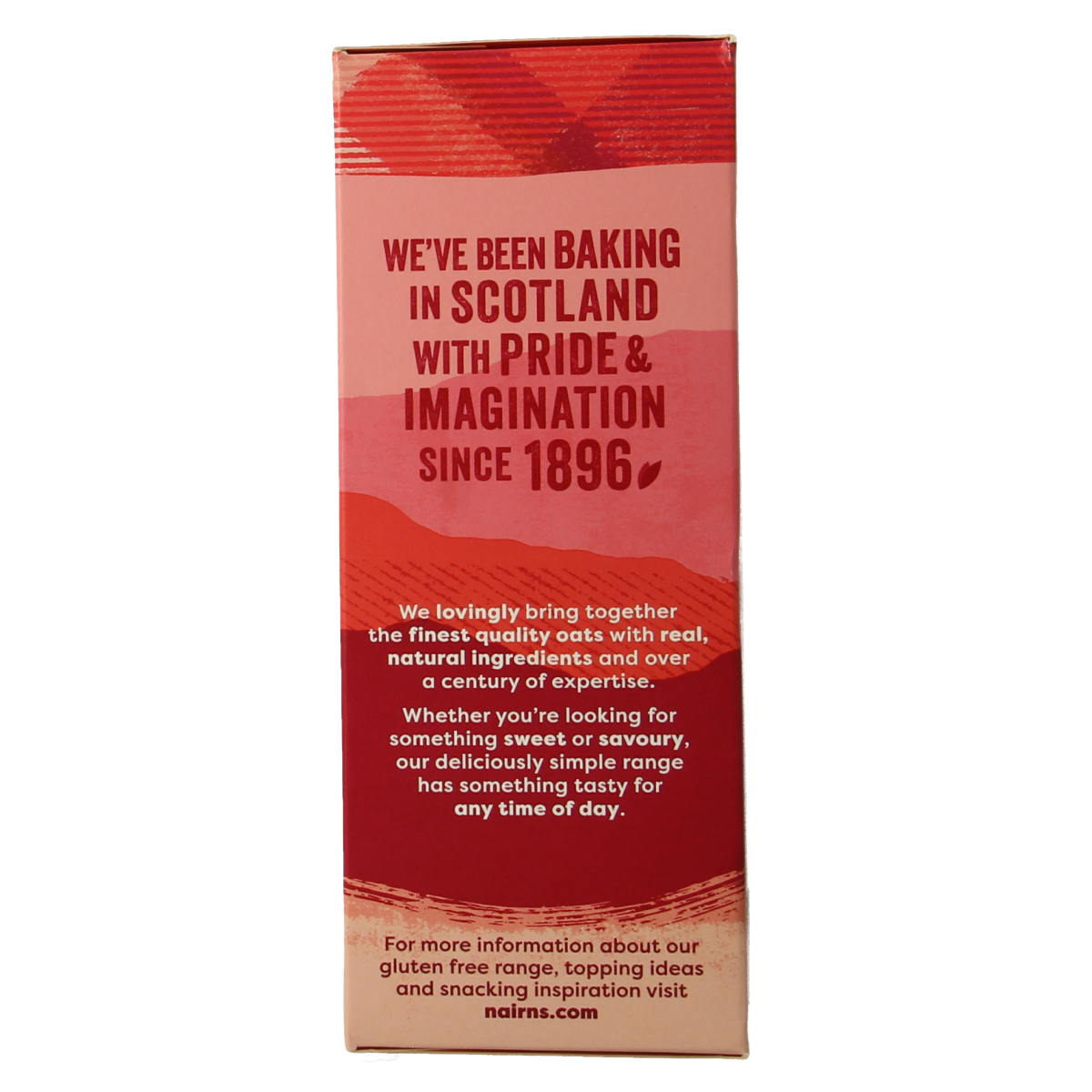 Nairns oatcakes, 213g package, crispy Scottish koeken made with whole oats, shown in the product image.