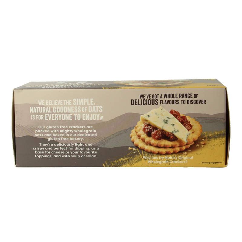Nairns Cracker volkoren pepper crackers in 137g package, showing crispy whole grain crackers with pepper seasoning.
