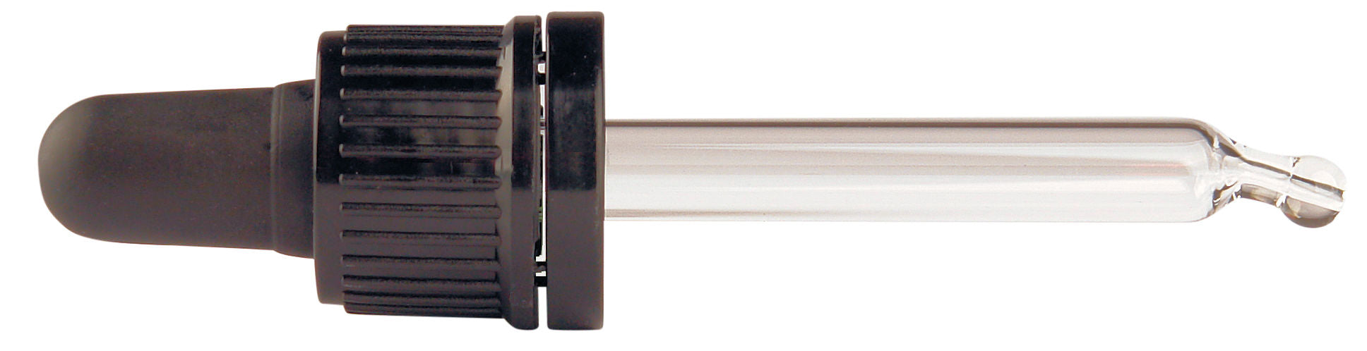 Set of 10 black Helios Holland 30ml glass pipets for packaging and laboratory use, displayed in a group.