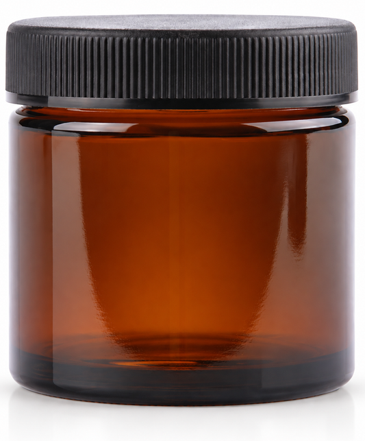 Helios Holland Zalfpot/cremepot incl deksel amber bruin glas 60ml 5.00 Stuks