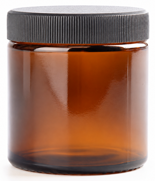 Helios Holland Zalfpot/cremepot incl deksel amb bruin glas 120ml 5.00 Stuks