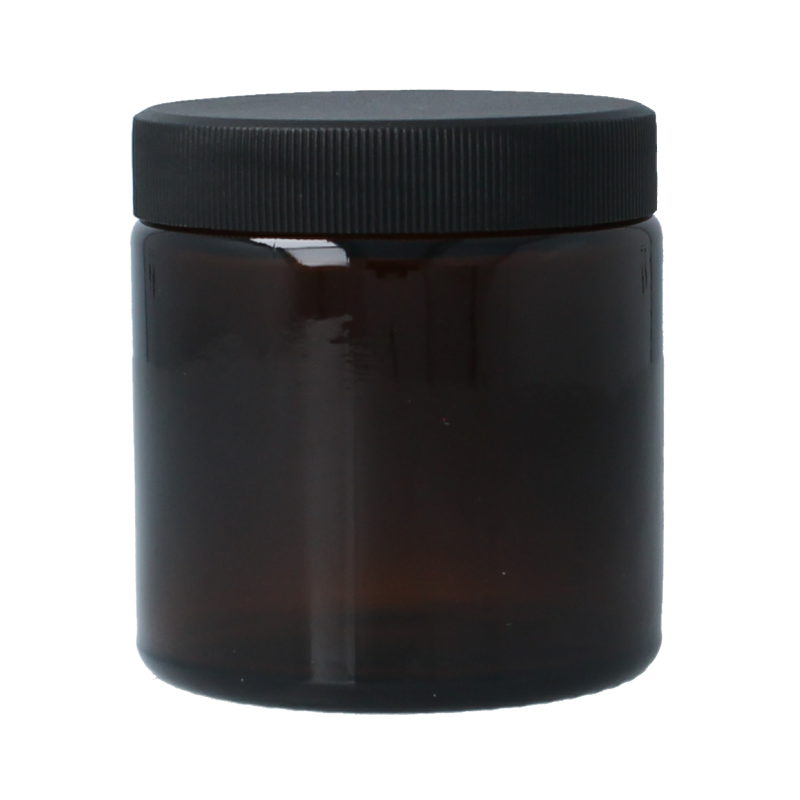 Set of 5 Helios Holland cream jars with brown glass and lids, 120ml packaging containers for beauty or cosmetic products.