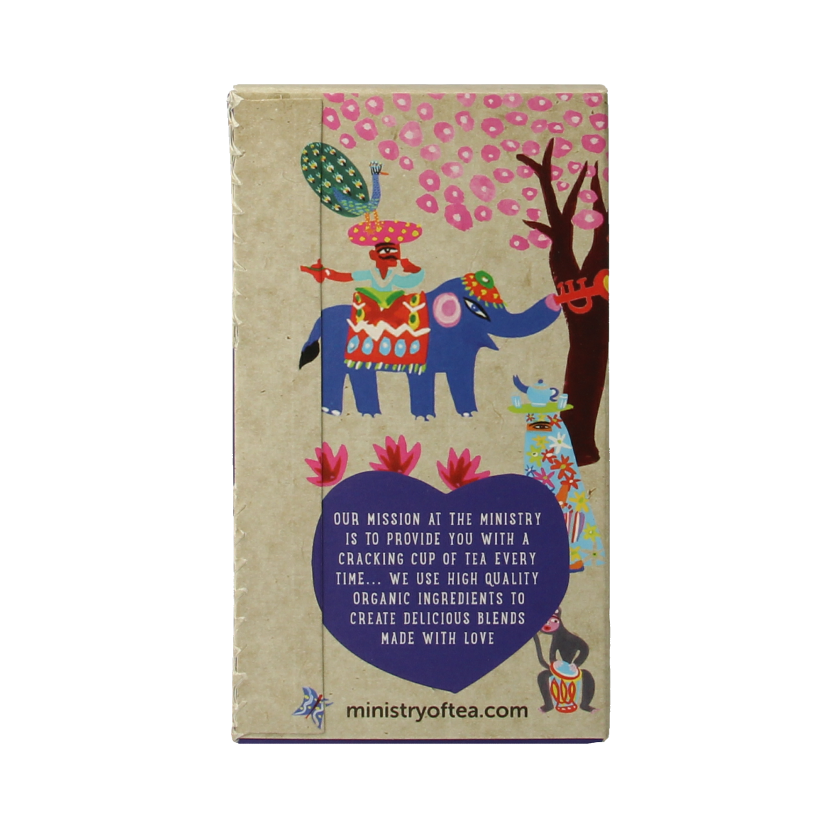 Organic "The Big Sleep" herbal tea by Ministry of Tea in a box of 20 tea bags, displaying a calming and natural tea blend.