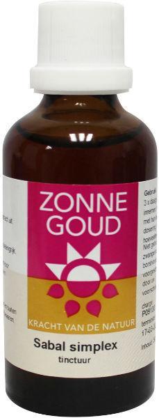 Zonnegoud Sabal simplex herbal supplement in 50ml bottle, natural herbal remedy from Zonnegoud for supporting health.