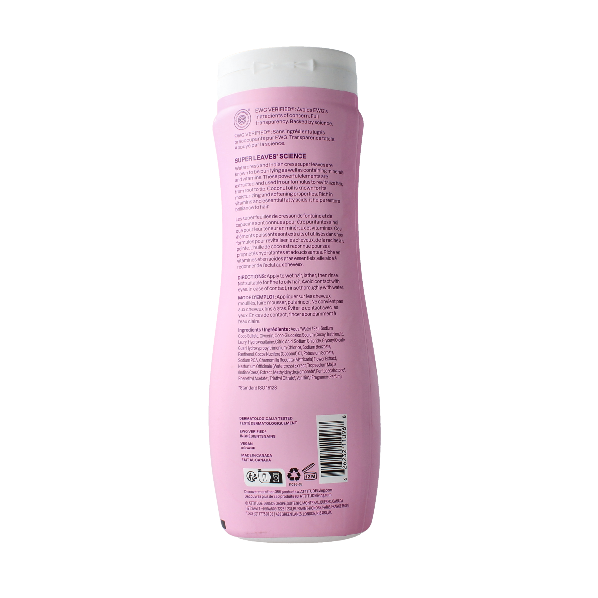 Attitude Coconut Oil Curl Amplifying Shampoo for type 2 curls, 473ml, nourishing hair care for enhanced curl definition.