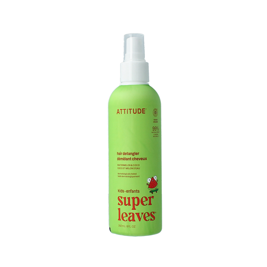 Attitude Hairspray Little Leaves Antiklit Watermelon & Coconut, 240ml, Haarstyling product with watermelon and coconut scent