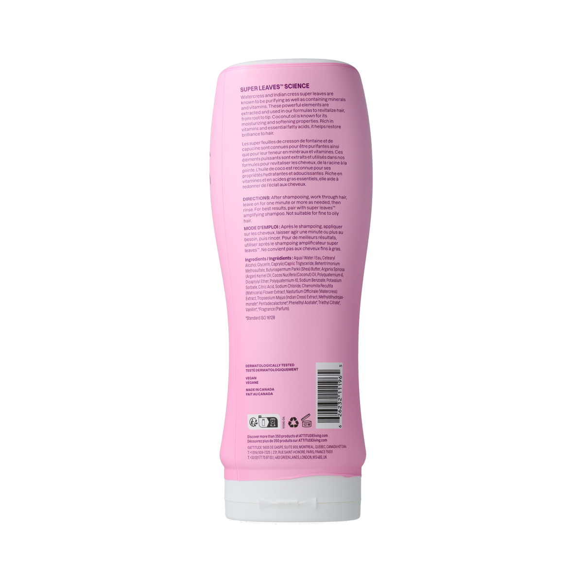 Attitude coconut oil curl amplifying conditioner for type 2 hair, 473ml, nourishing hair care for defined curls.