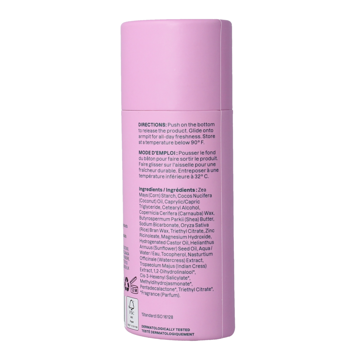 Attitude Deo super leaves deodorant in coconut and wild berries scent, 75g, with a sleek container and fresh botanical design.
