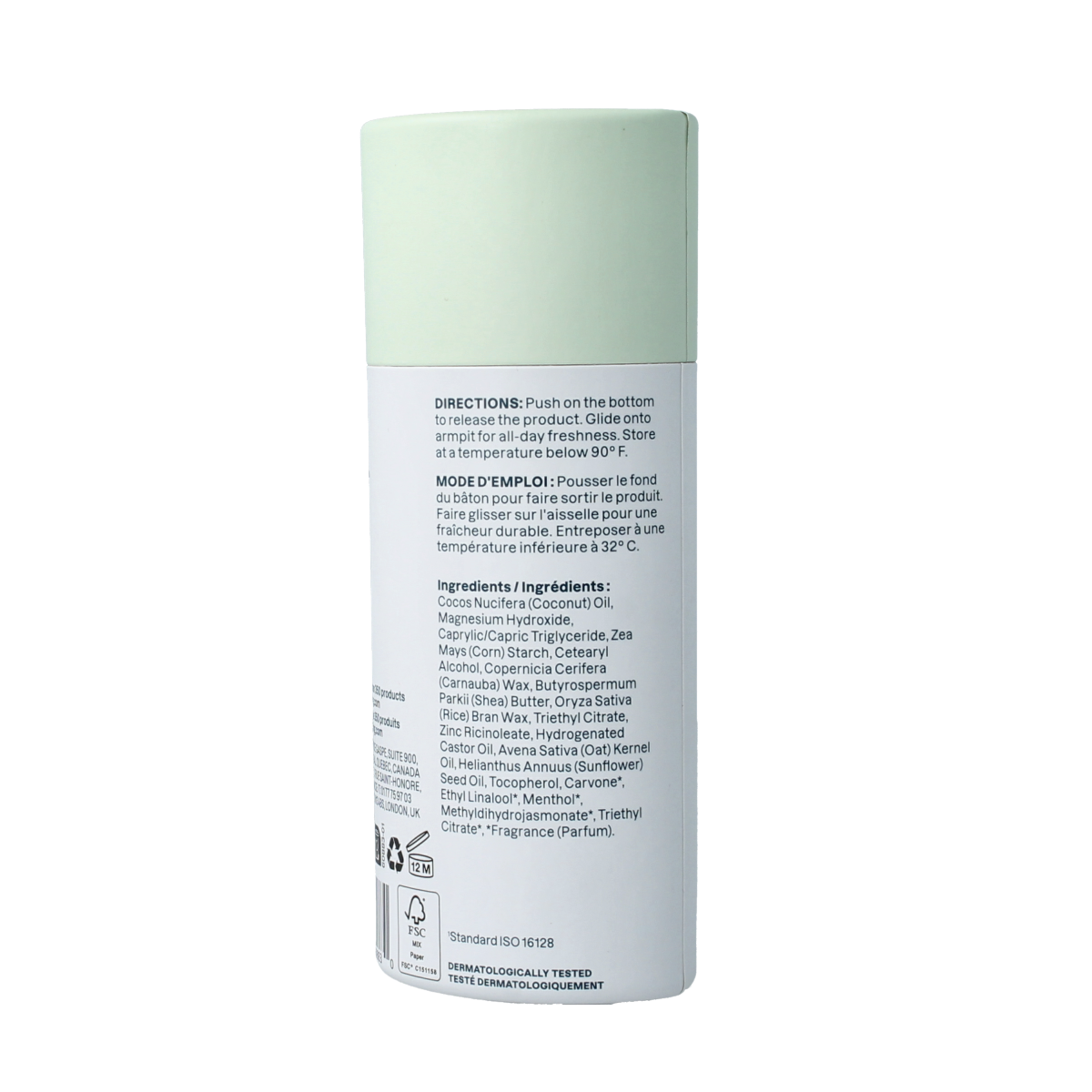 Attitude deodorant with super leaves scent, baksoda free, fresh apple flavor, 75g, natural personal care product