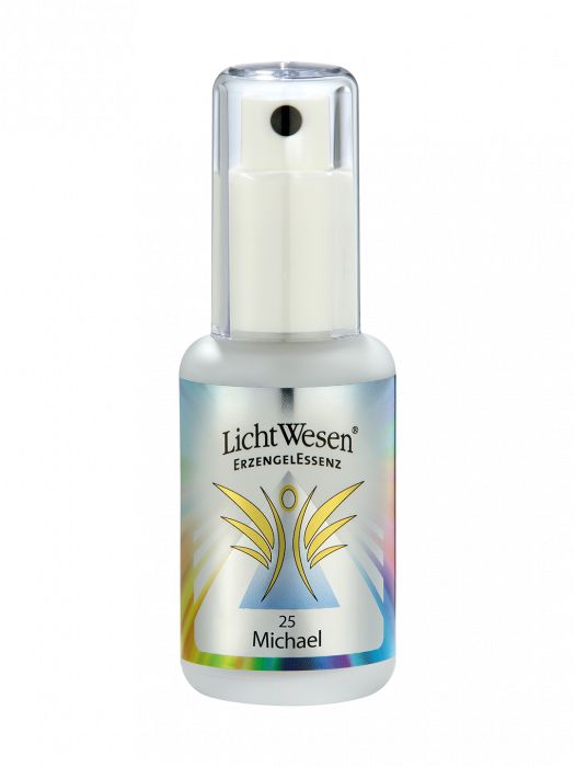 Lichtwesen Michael tinctuur 25ml bottle with label, spiritual product for healing and protection, displayed on a plain background.