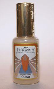 Lichtwesen Kristal geurspray 31ml, spiritualiteit product with clear glass spray bottle and label, used for spiritual practices.