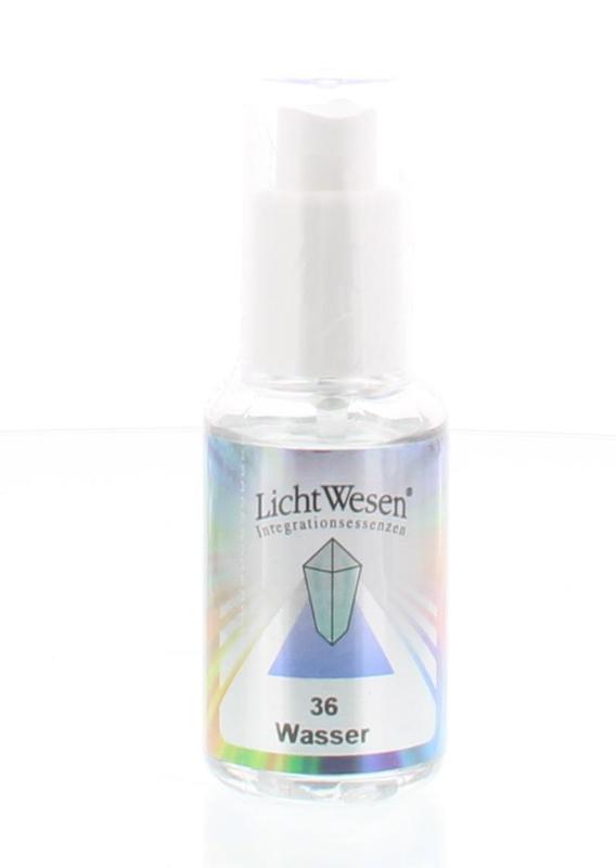 Lichtwesen Water tinctuur 36 spiritual supplement in 30ml bottle, showcasing the product label and packaging.