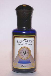 Lichtwesen Orion olie 9 30ml bottle with spiritual symbolism and label, designed for spiritual practices and rituals.