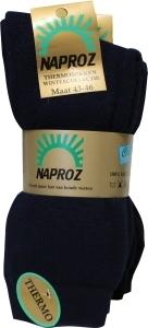Blue Naproz thermo socks in size 43-46, pair of three, designed for warmth and comfort in cold weather.