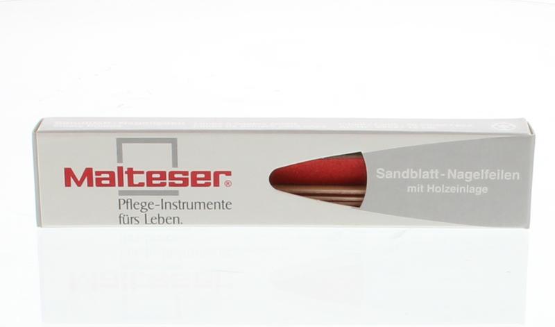 Malteser Vijlpapier 12cm manicure and pedicure tool, set of 10, with abrasive surface for nail filing and shaping.