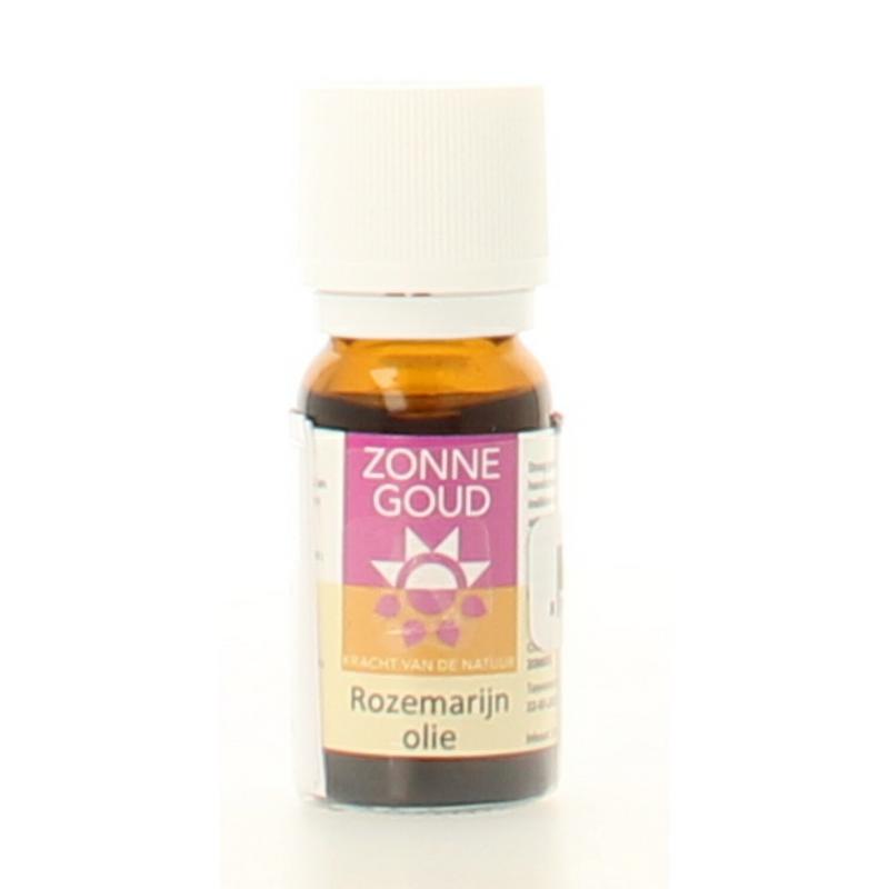 Zonnegoud Rozemarijn essential oil in a 10ml bottle, natural herbal extract for aromatherapy and wellness.