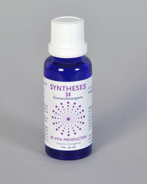 Vita Syntheses 34 evenwichtsorgaan herbal supplement in a 30ml bottle, natural herbal preparation from Vita brand.