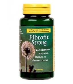 Venamed Fibrofit Strong mineral supplement capsules, 60-count, showing a bottle with label and capsules inside.