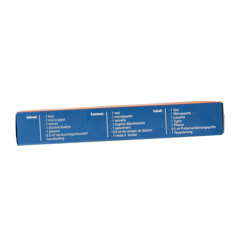 Biocard Coeliakie gluten sensitivity test kit, single self-test set for gluten intolerance detection.
