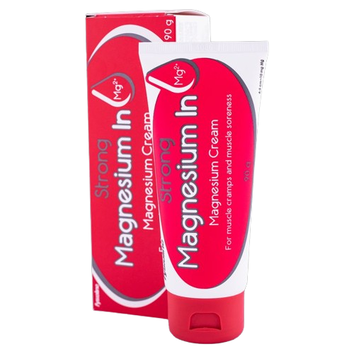 Ice Power Magnesium + MSM muscle and joint pain relief cream in 90g jar, featuring strong formulation for sore muscles and joints.