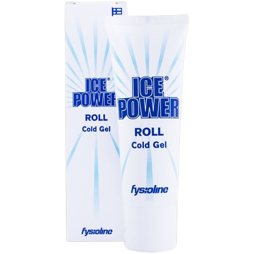 Ice Power Roller cold gel for muscle and joint pain, 75ml, with applicator for quick relief of sore muscles and joint discomfort.
