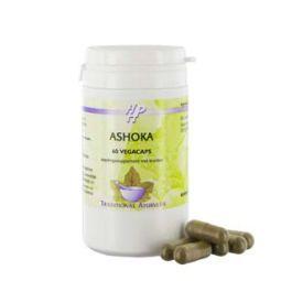 Holisan Ashoka capsules, herbal supplement in a bottle with white and green label, showing 60 capsules for herbal health use.