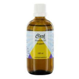 Clark Vitamine D3 vloeibaar in 100ml bottle, orange liquid supplement for vitamin D3 intake, natural health product