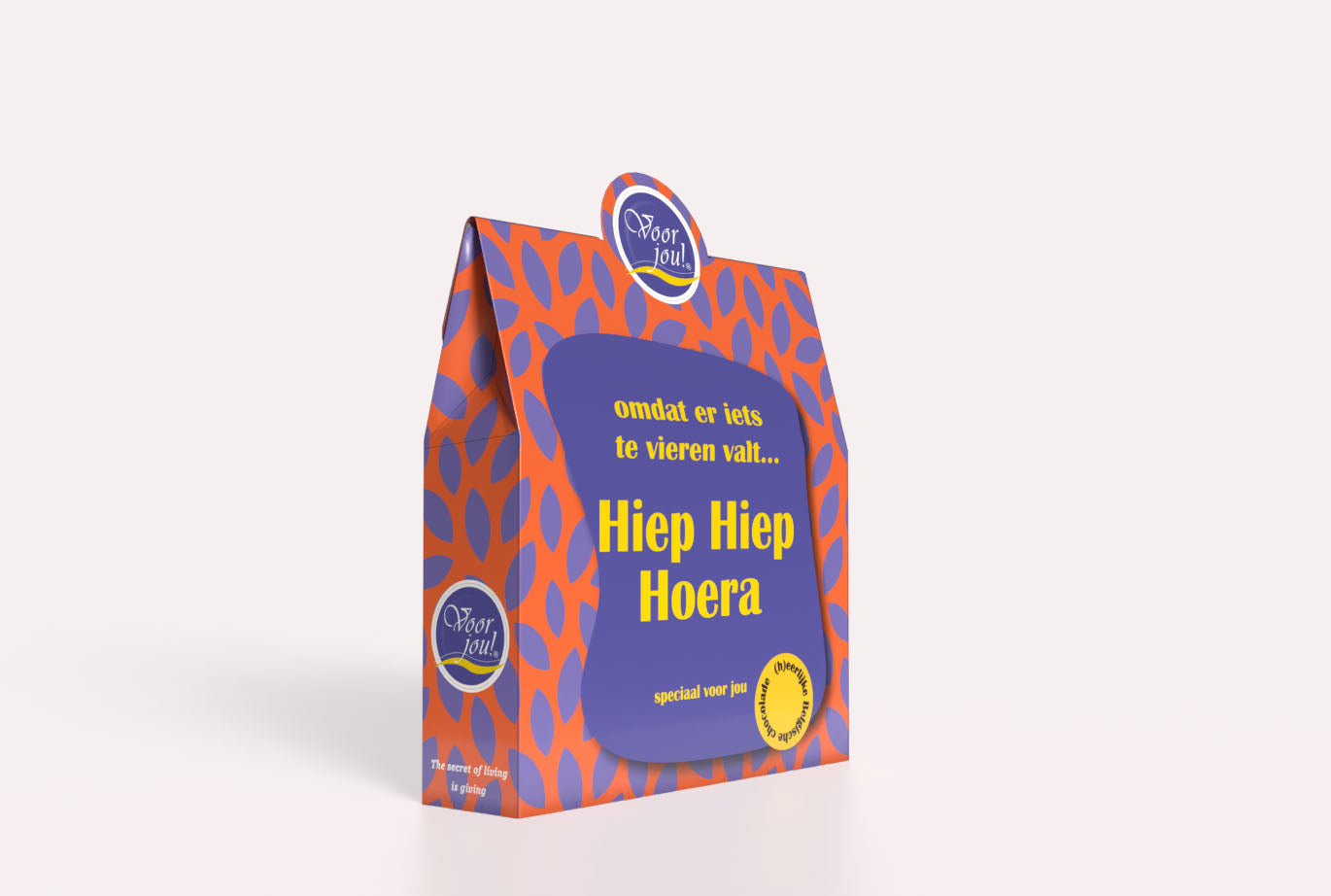 Chocolate "Hiep hiep hoera" themed treats from Voor Jou!, six pieces, ideal for celebrating special occasions.