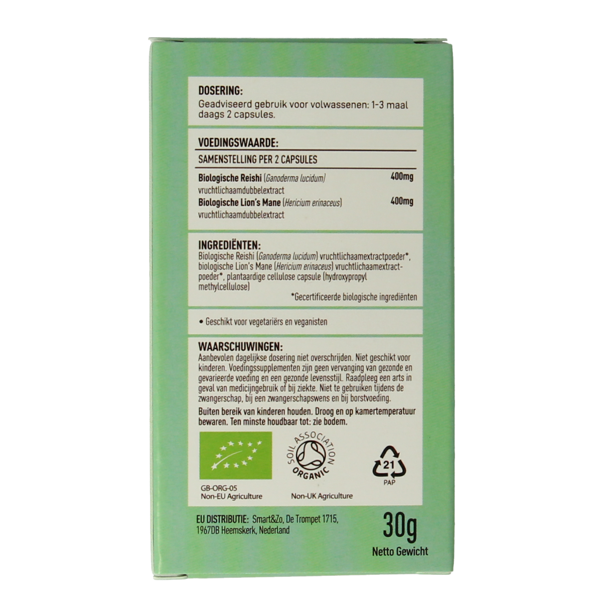 Mushrooms for Life Myco Zen bio capsules, herbal supplement in a clear bottle with label, designed for wellness and natural health.