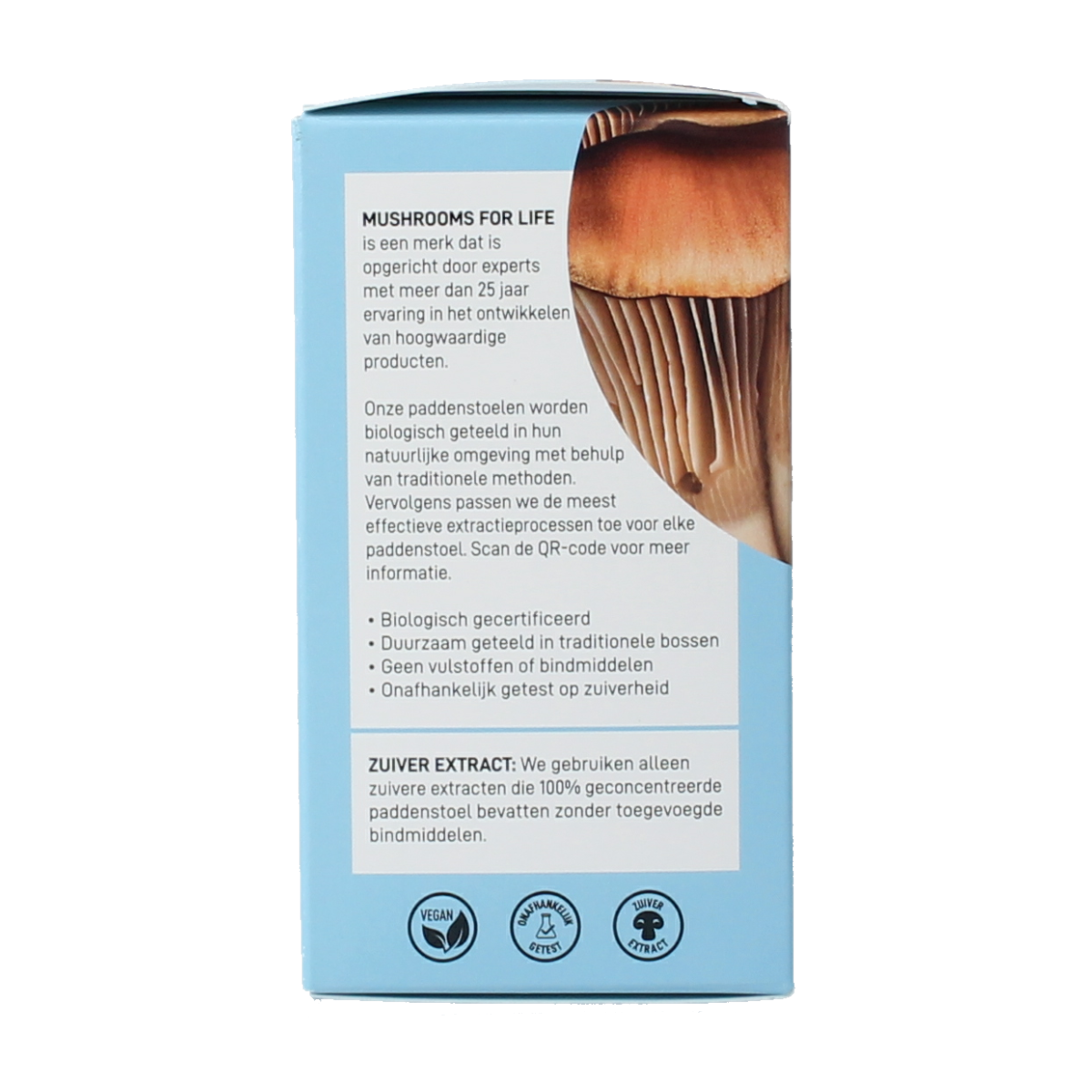 Mushrooms for Life Maitake bio capsules, dietary supplement in a bottle, with a focus on the capsules and packaging.