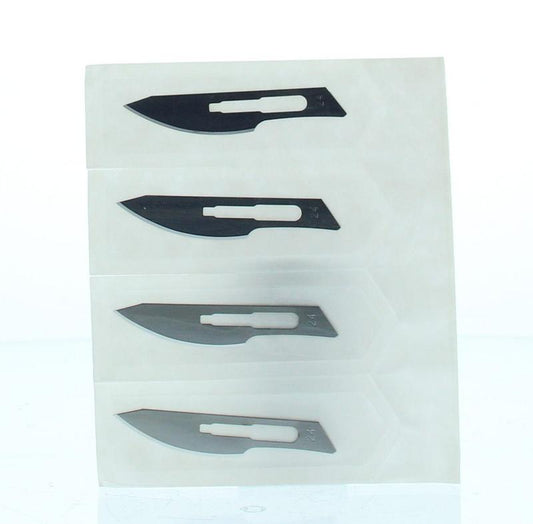 Sterile Malteser scalpel blades, 4cm, made of steel, 100 pieces, suitable for medical and surgical use.