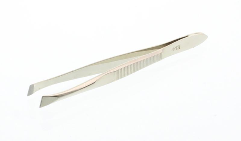 Malteser stainless steel pincet, 9cm, nickel finish, ideal for precision tasks in steelware tools, shown in the image.