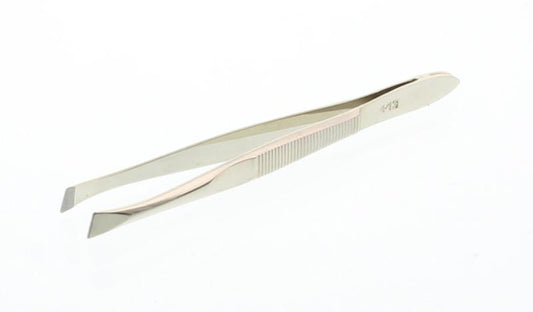 Malteser stainless steel pincet, 9cm, nickel finish, ideal for precision tasks in steelware tools, shown in the image.