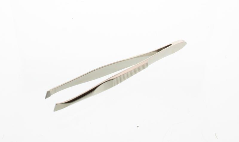 Malteser stainless steel pincet, 8cm length, nikkel finish, ideal for precision handling in metalworking tools.