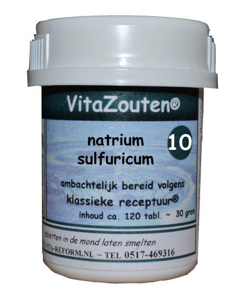 Vitazouten Natrium Sulfuricum mineralen tabletten in een doos van 120 stuks, door Vitazouten, voor gezondheidszorg.
