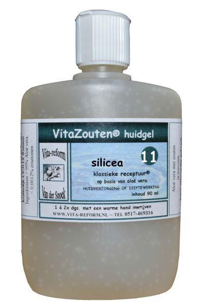 Vitazouten Silicea huidgel Nr. 11 in 90 ml tube, natural skincare product for skin care and body treatment.