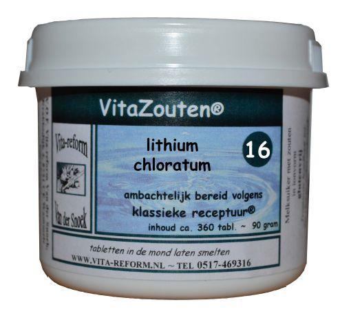 Vitazouten Lithium Chloratum mineral supplement in bottle with 360 tablets, natural mineral enke product.