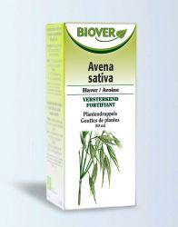 Biover Avena sativa herbal tincture in a 50ml bottle, natural herbal supplement from Biover, with a clear label and dropper cap.