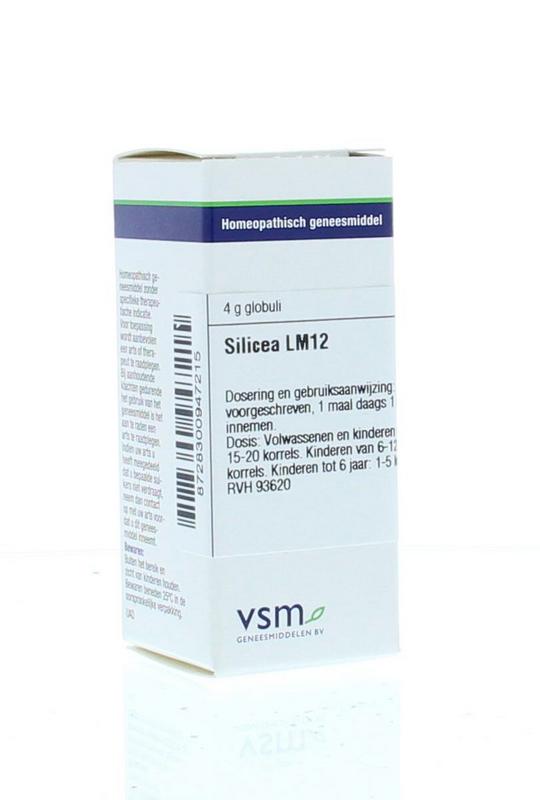 VSM Silicea LM12 4 gram homeopathisch enkelvoudig middel in verpakking