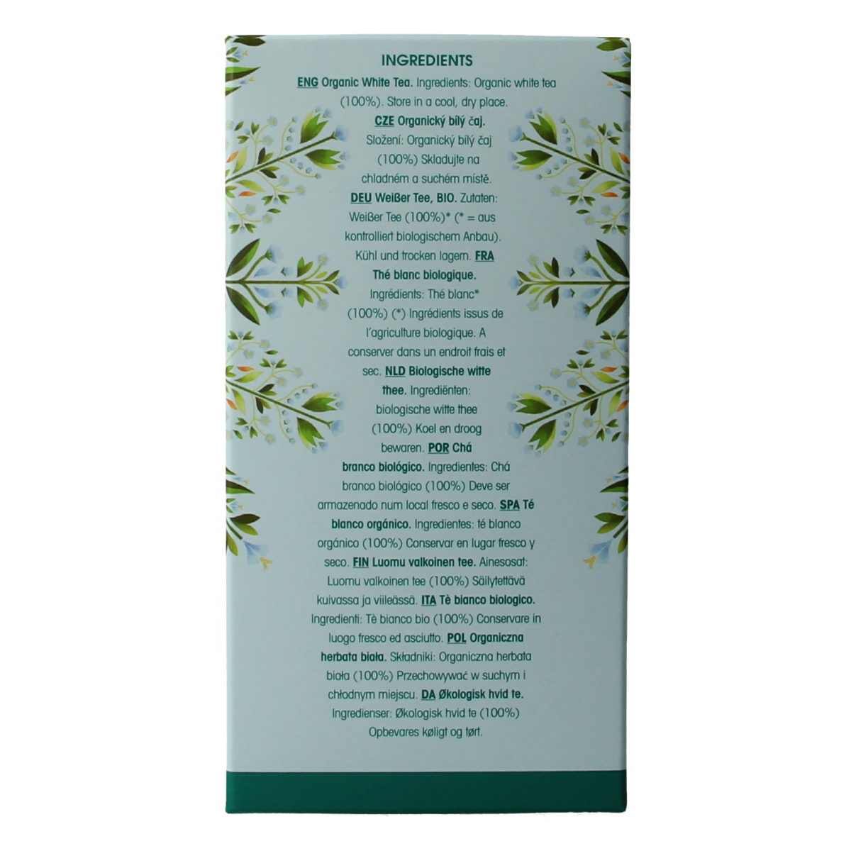 English Tea Shop White tea bio in 20 tea bags, natural organic white tea product from English Tea Shop.