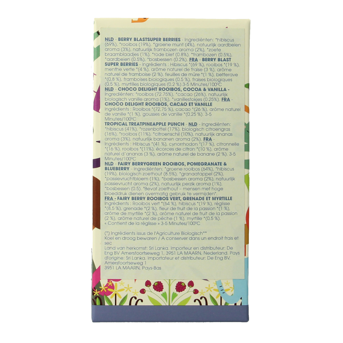 English Tea Shop Kids Tea Time Adventure organic tea boxes with colorful packaging and tea bags for children.