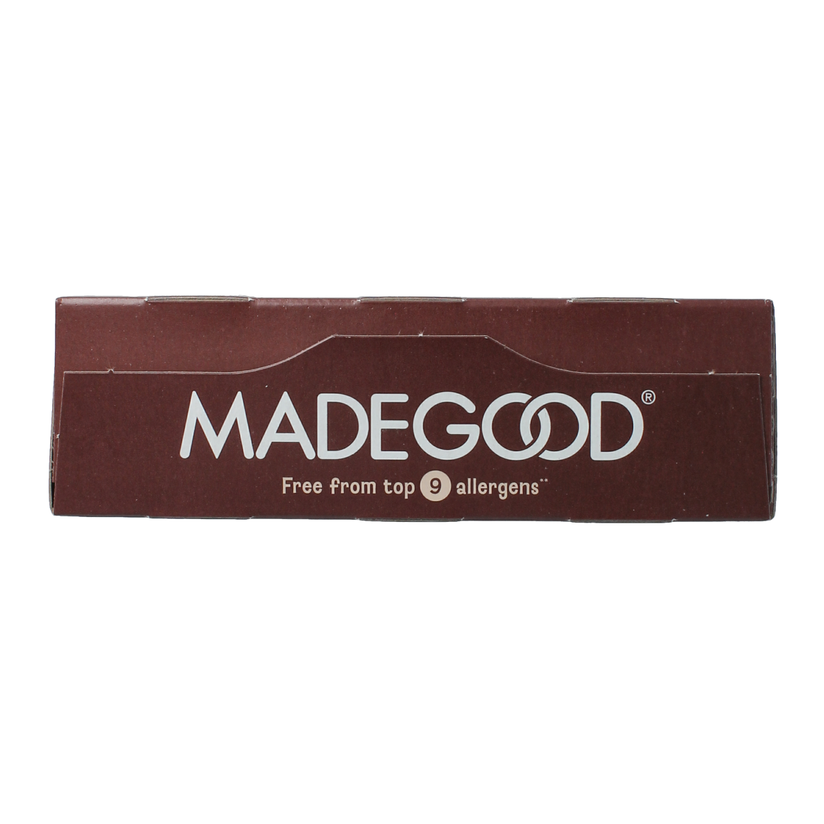 Made Good chocolate chip granola bar, 24g bio snack, shown in packaging, ideal for on-the-go chocolate-flavored breakfast or snack.