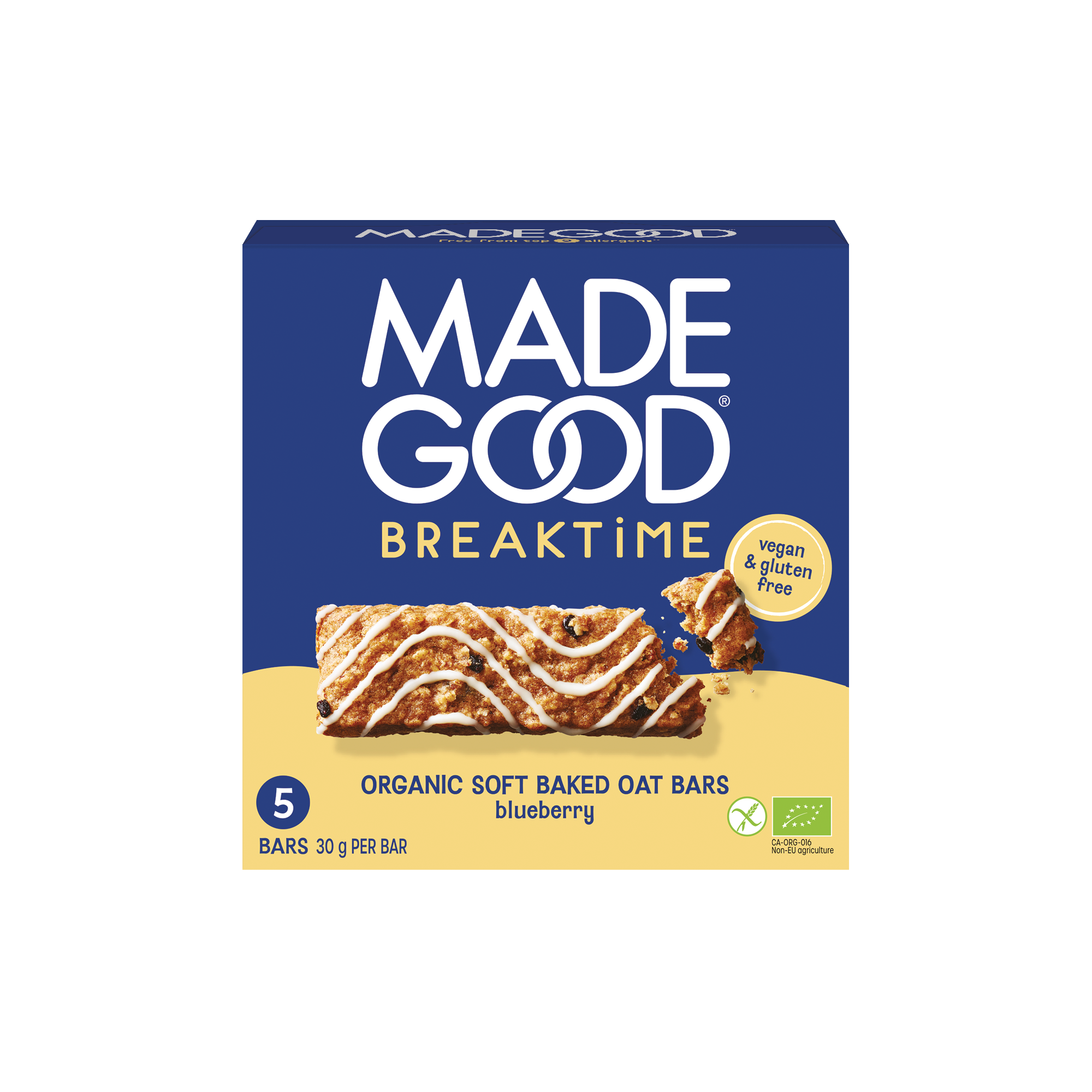 MadeGood  Breaktime bar blueberry bio 5.00 Stuks