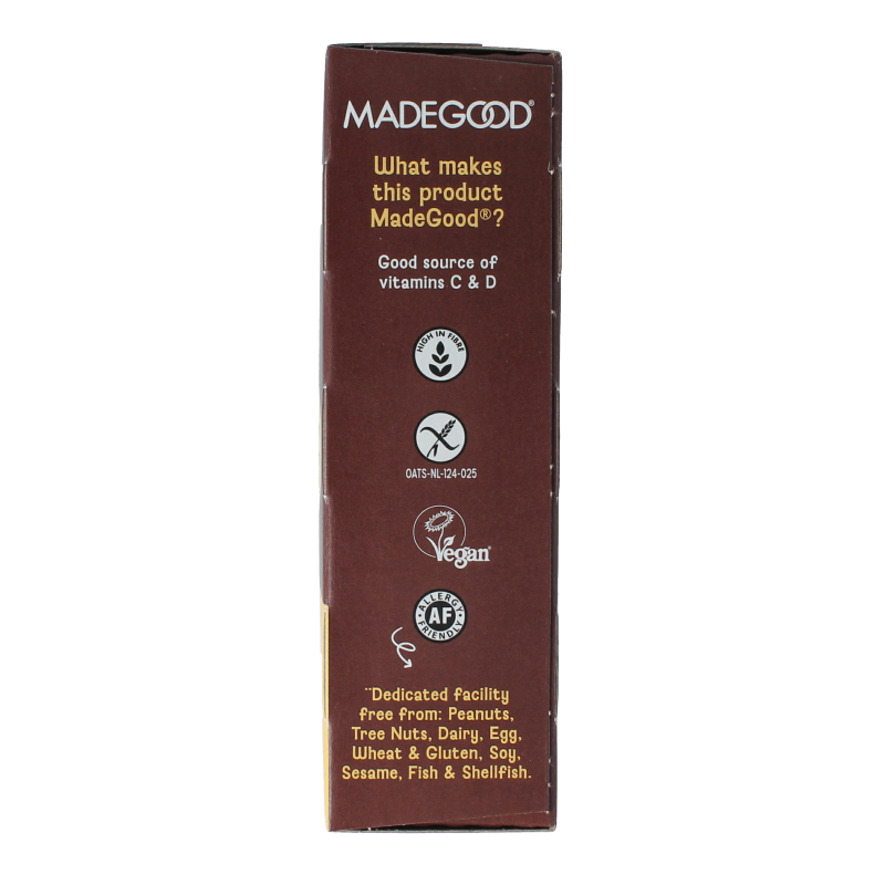 MadeGood Mornings chocolate chip snack bars, organic breakfast bars, 5-pack, healthy and convenient snack and tussendoortje.