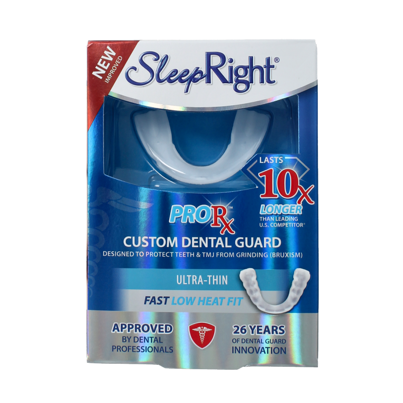 SleepRight Prorx mouthguard for oral care, single piece, designed for comfortable nighttime teeth protection.