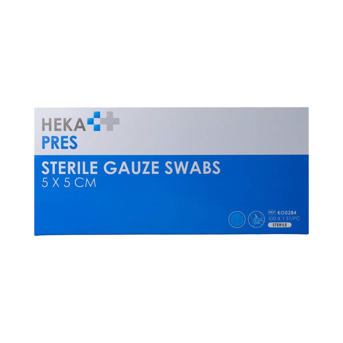Hekapres Hydrofiel gaaskompres 5 x 5 steriel 100.00 Stuks