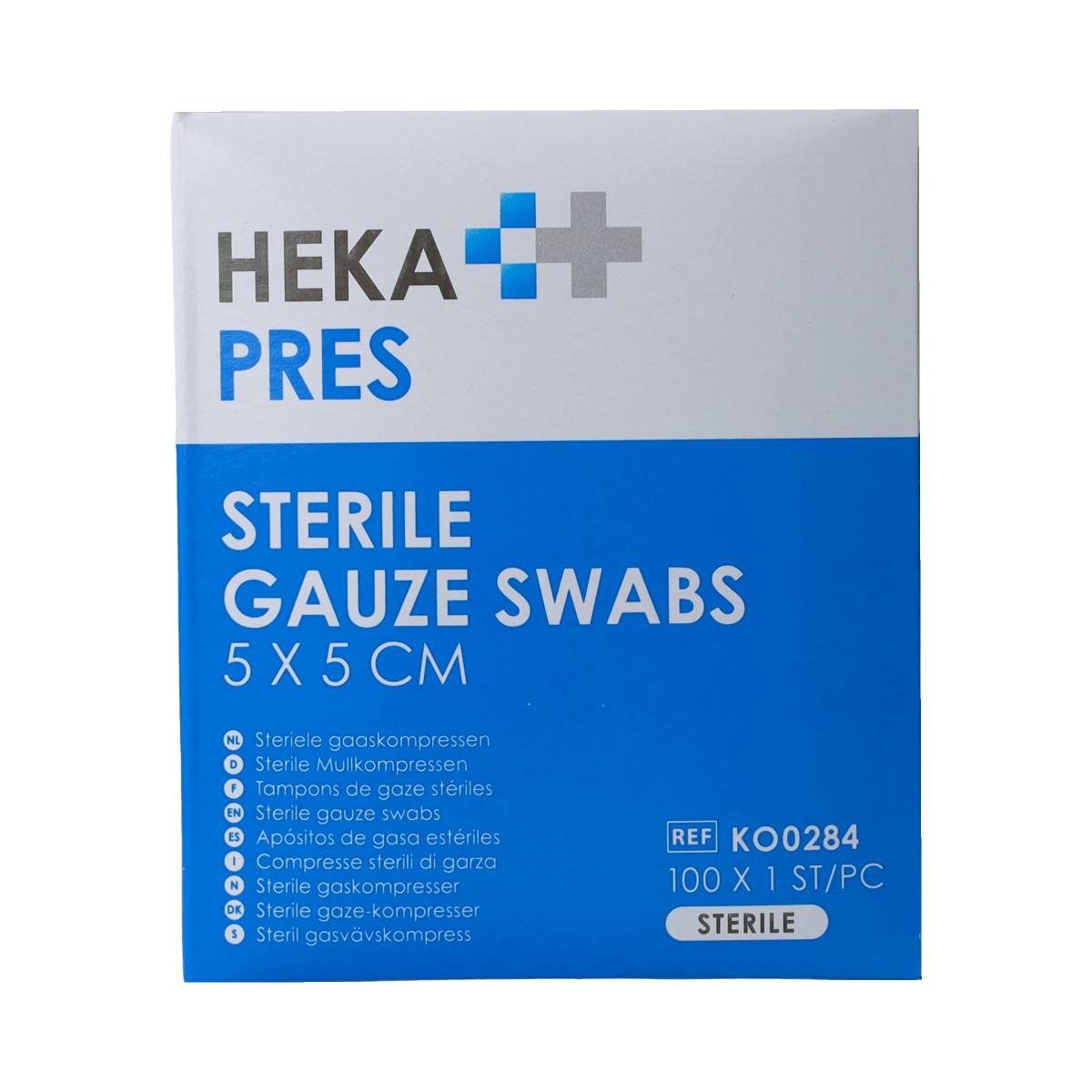 Hekapres Hydrofiel gaaskompres 5 x 5 steriel 100.00 Stuks